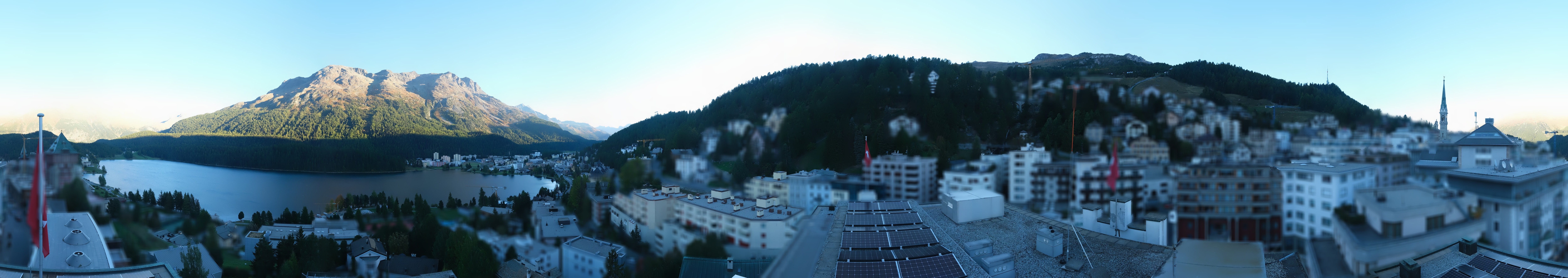 Archived image Webcam St. Moritz village II View from Hotel Schweizerhof towards St. Moritz Bad