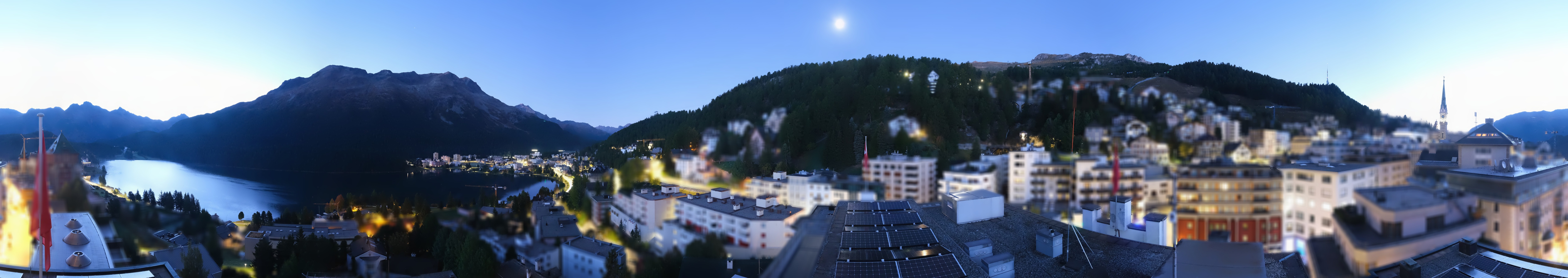 Archived image Webcam St. Moritz village II View from Hotel Schweizerhof towards St. Moritz Bad
