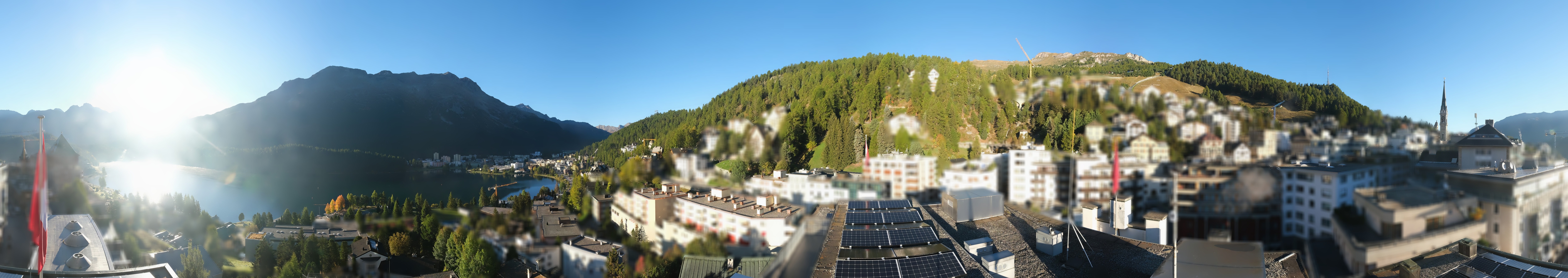 Archived image Webcam St. Moritz village II View from Hotel Schweizerhof towards St. Moritz Bad
