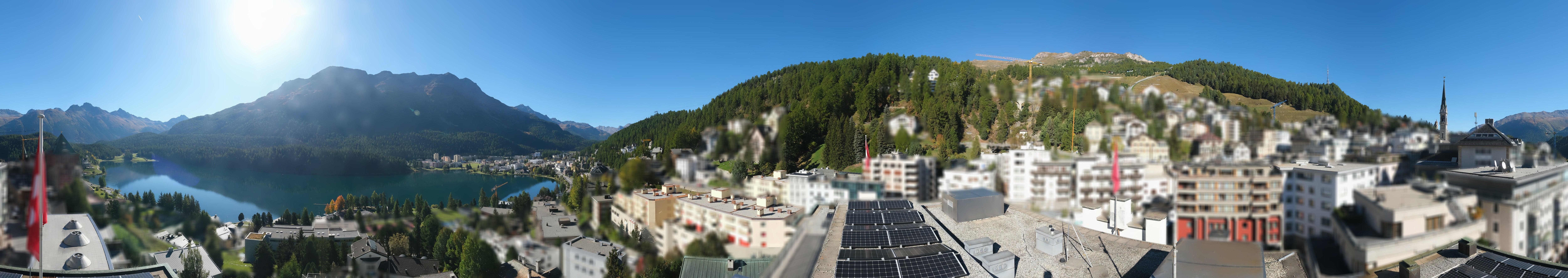 Archived image Webcam St. Moritz village II View from Hotel Schweizerhof towards St. Moritz Bad