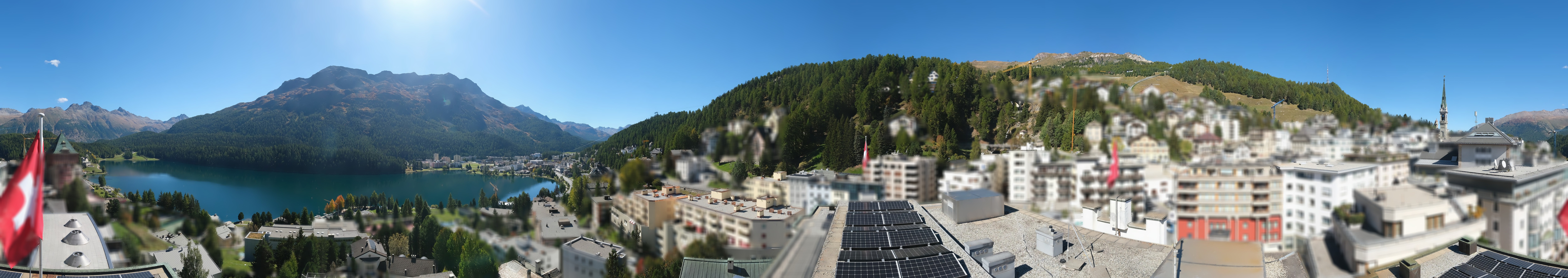 Archived image Webcam St. Moritz village II View from Hotel Schweizerhof towards St. Moritz Bad