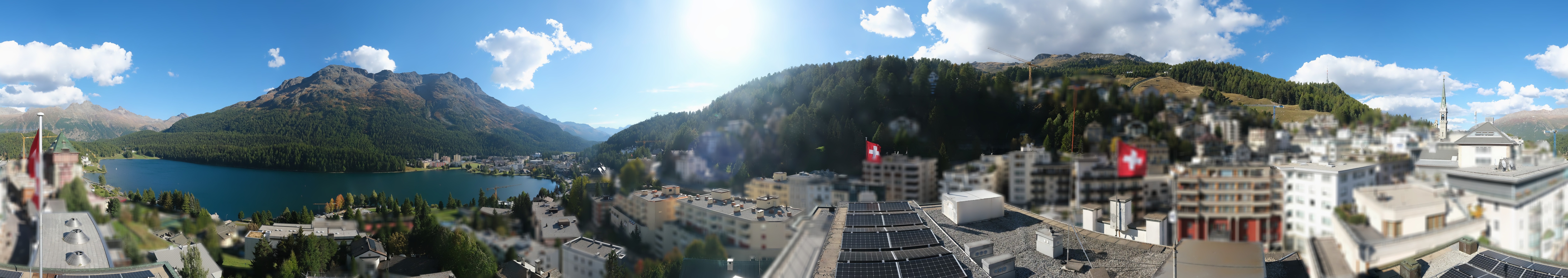 Archived image Webcam St. Moritz village II View from Hotel Schweizerhof towards St. Moritz Bad