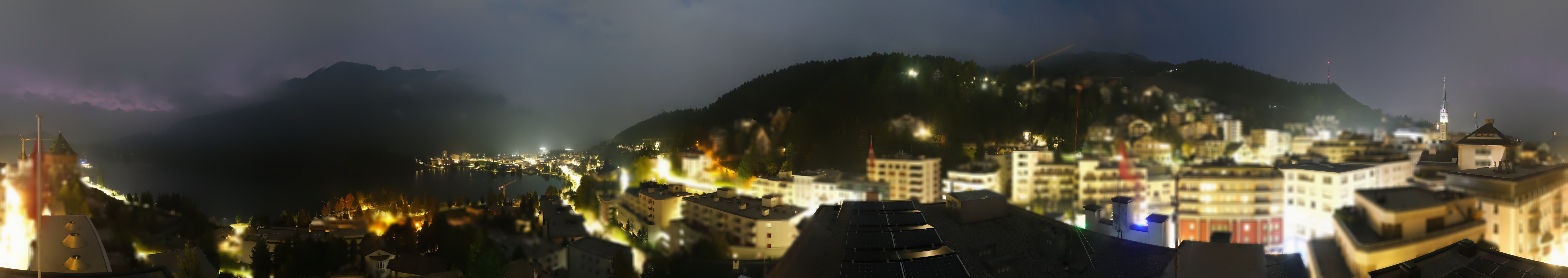 Archived image Webcam St. Moritz village II View from Hotel Schweizerhof towards St. Moritz Bad