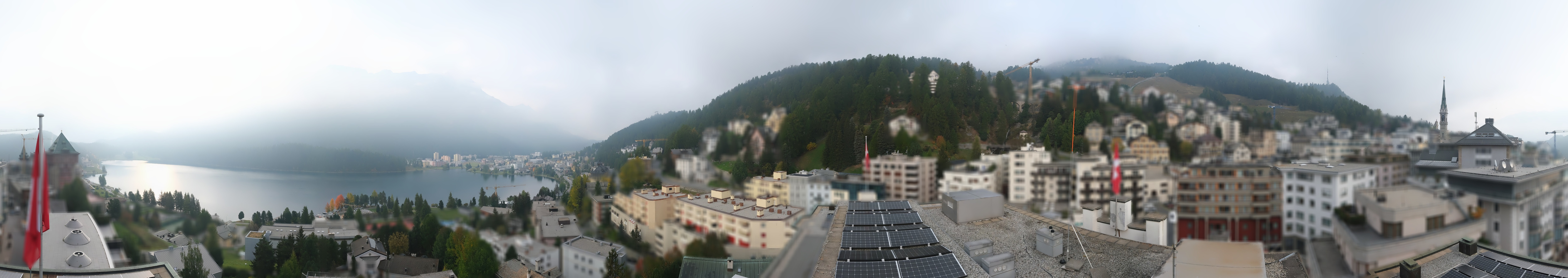 Archived image Webcam St. Moritz village II View from Hotel Schweizerhof towards St. Moritz Bad