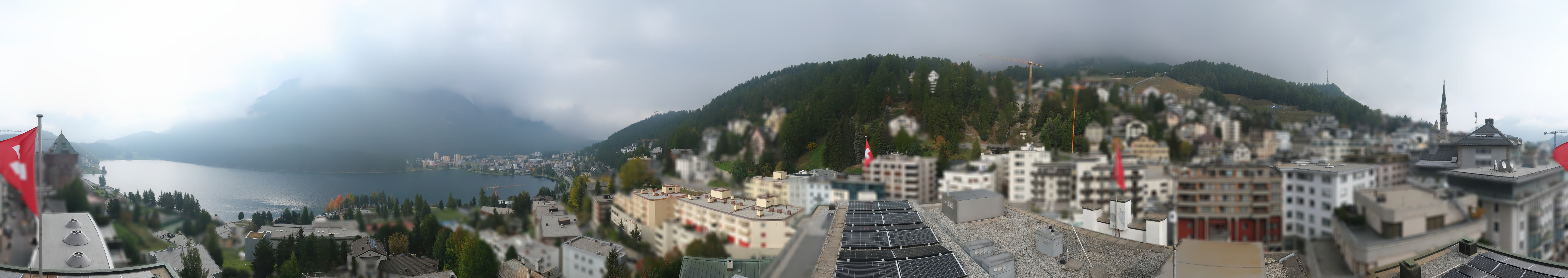 Archived image Webcam St. Moritz village II View from Hotel Schweizerhof towards St. Moritz Bad