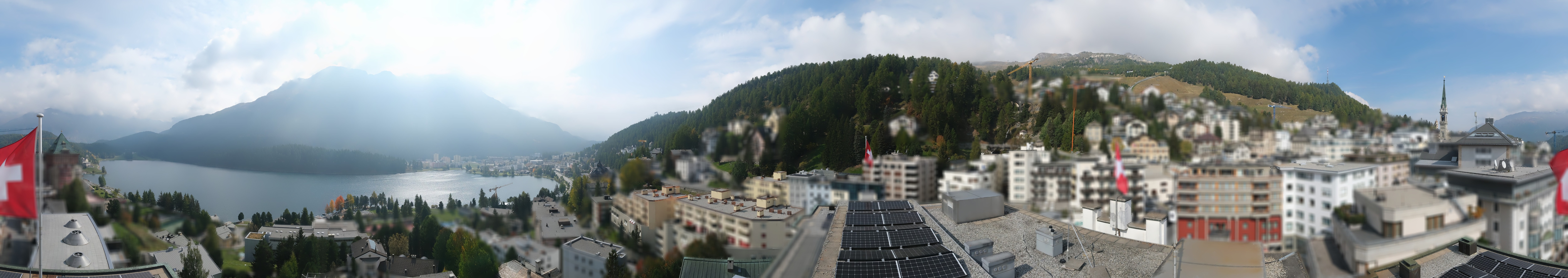 Archived image Webcam St. Moritz village II View from Hotel Schweizerhof towards St. Moritz Bad