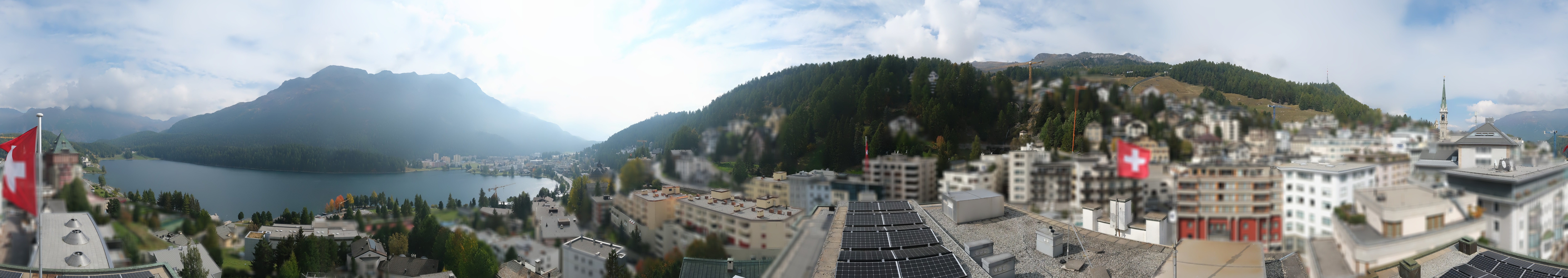 Archived image Webcam St. Moritz village II View from Hotel Schweizerhof towards St. Moritz Bad