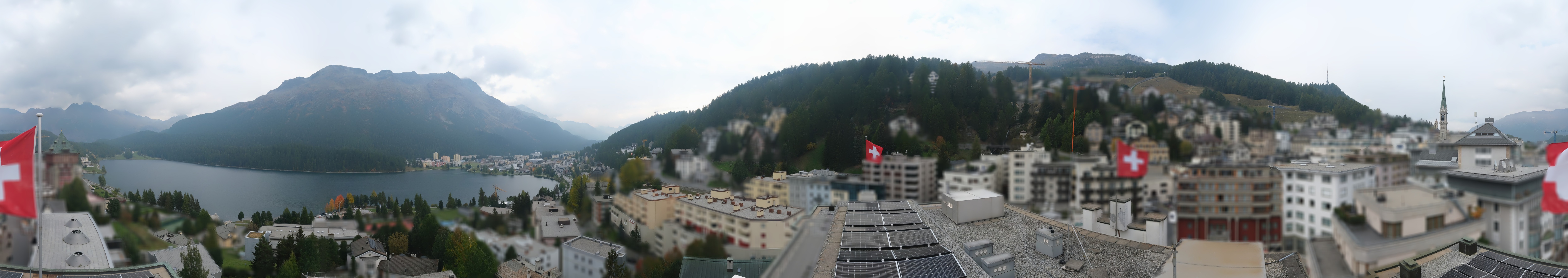 Archived image Webcam St. Moritz village II View from Hotel Schweizerhof towards St. Moritz Bad