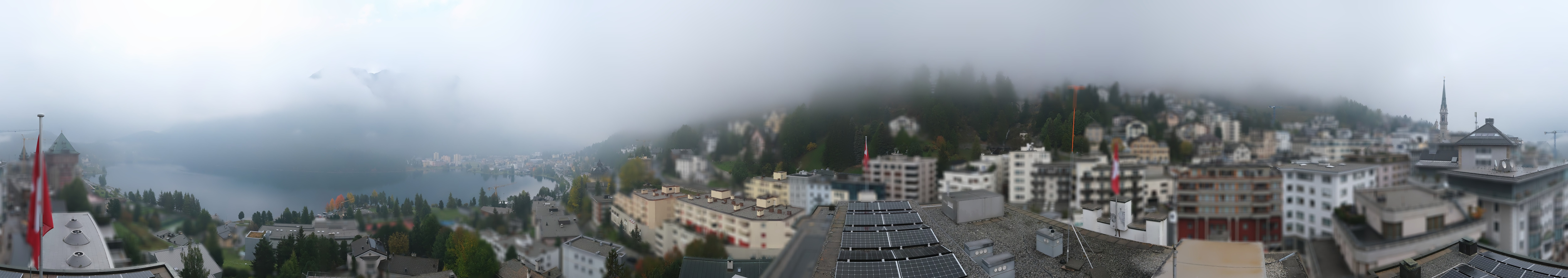 Archived image Webcam St. Moritz village II View from Hotel Schweizerhof towards St. Moritz Bad