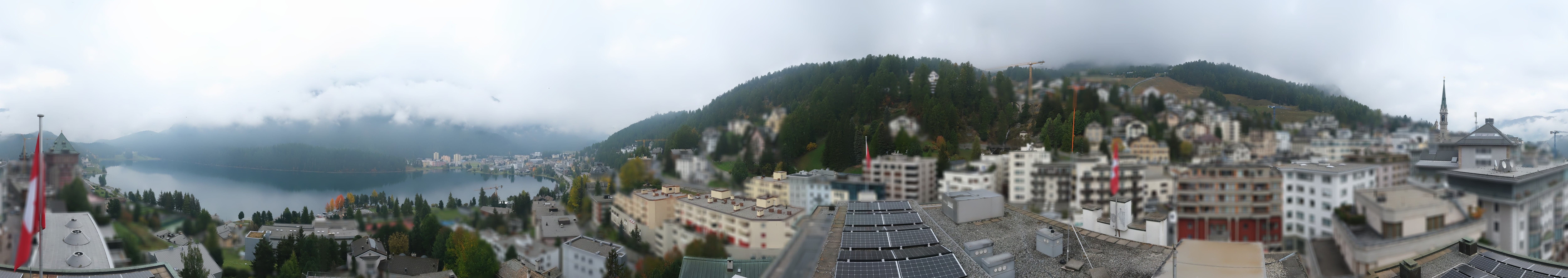 Archived image Webcam St. Moritz village II View from Hotel Schweizerhof towards St. Moritz Bad