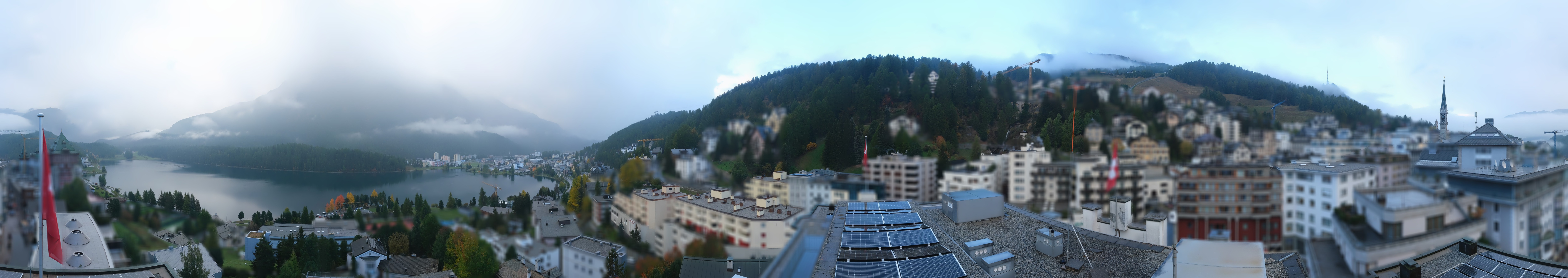 Archived image Webcam St. Moritz village II View from Hotel Schweizerhof towards St. Moritz Bad