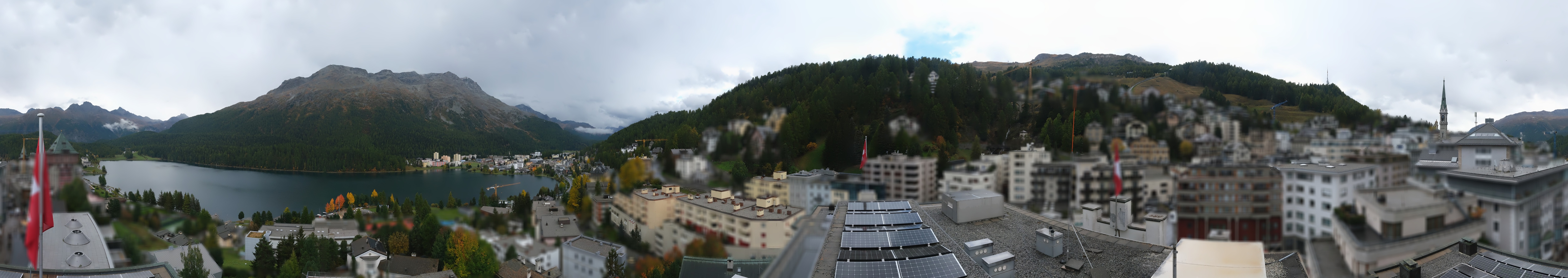 Archived image Webcam St. Moritz village II View from Hotel Schweizerhof towards St. Moritz Bad