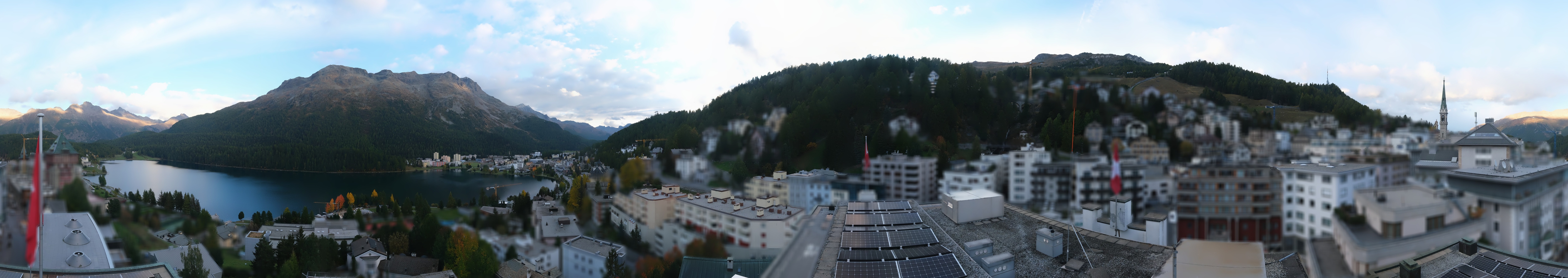 Archived image Webcam St. Moritz village II View from Hotel Schweizerhof towards St. Moritz Bad