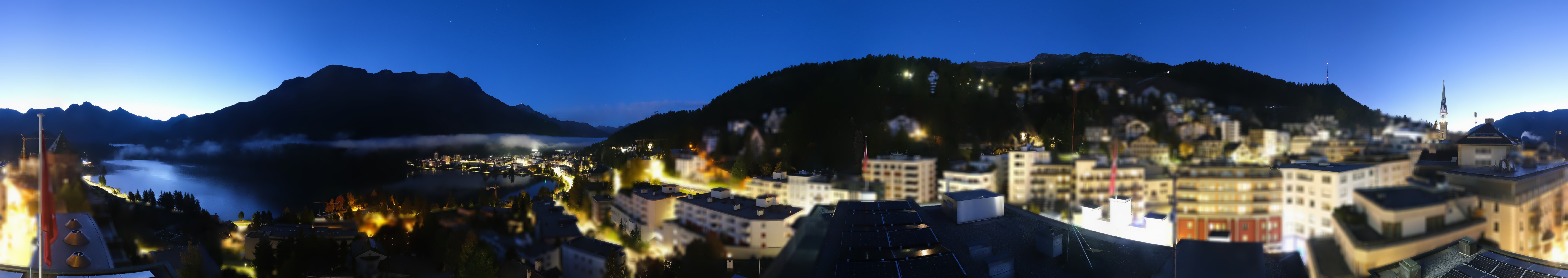 Archived image Webcam St. Moritz village II View from Hotel Schweizerhof towards St. Moritz Bad