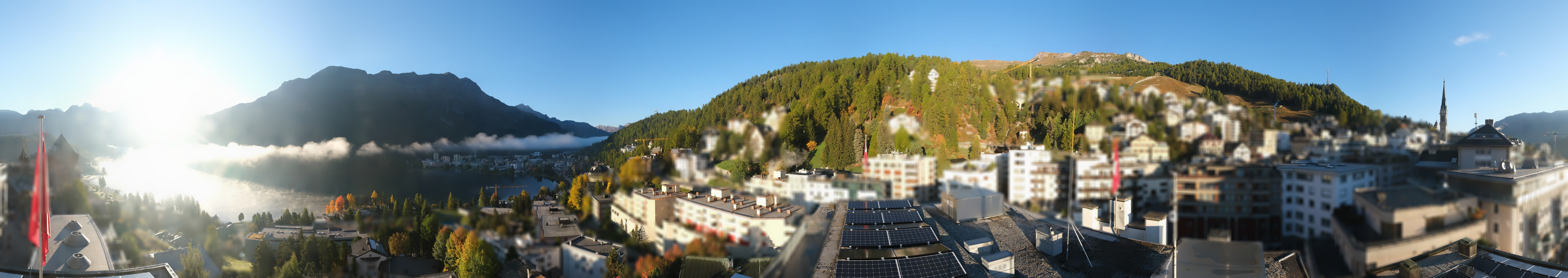 Archived image Webcam St. Moritz village II View from Hotel Schweizerhof towards St. Moritz Bad
