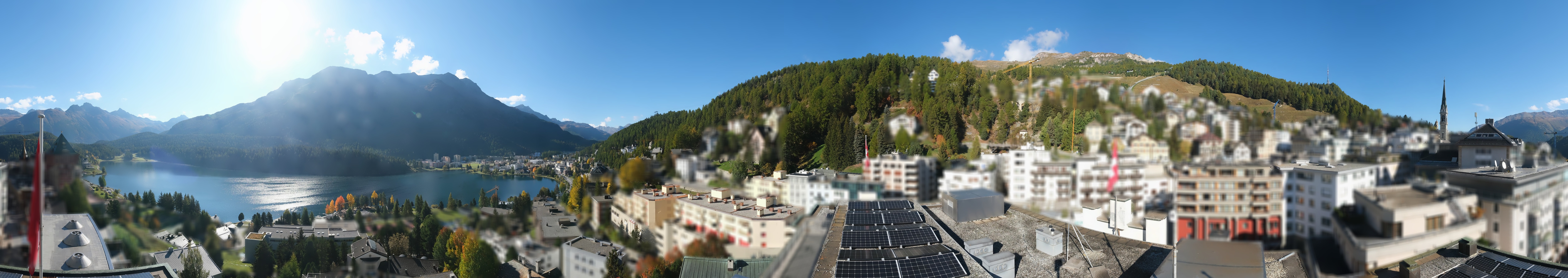 Archived image Webcam St. Moritz village II View from Hotel Schweizerhof towards St. Moritz Bad