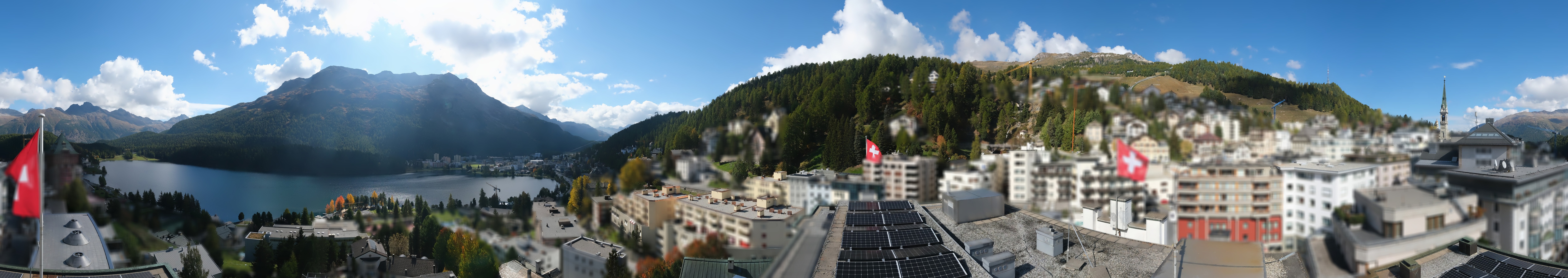 Archived image Webcam St. Moritz village II View from Hotel Schweizerhof towards St. Moritz Bad