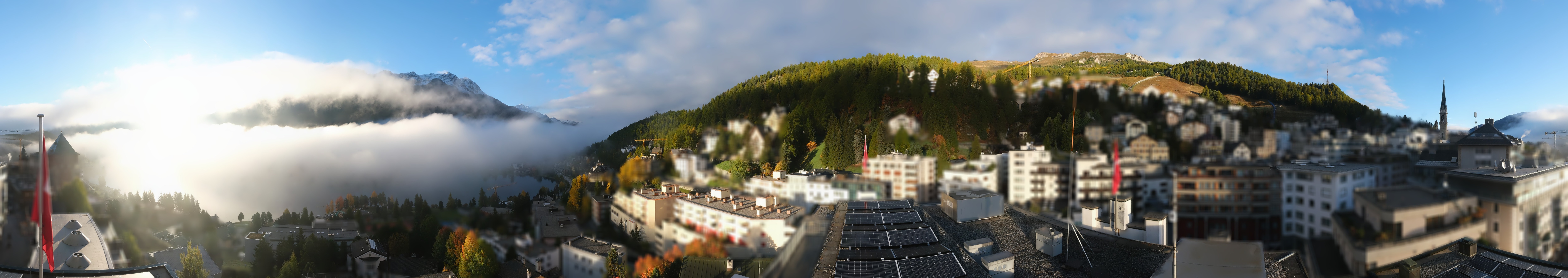 Archiv Foto Webcam St. Moritz Dorf II Ausblick Hotel Schweizerhof Richtung St. Moritz Bad