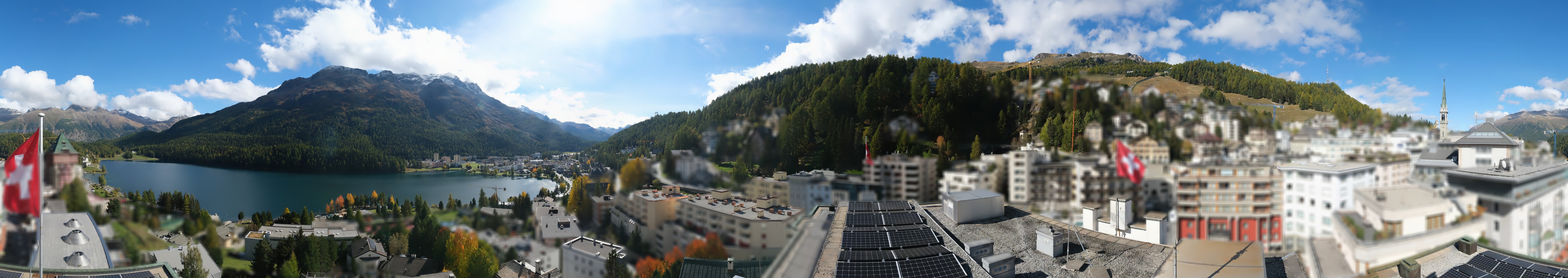 Archiv Foto Webcam St. Moritz Dorf II Ausblick Hotel Schweizerhof Richtung St. Moritz Bad