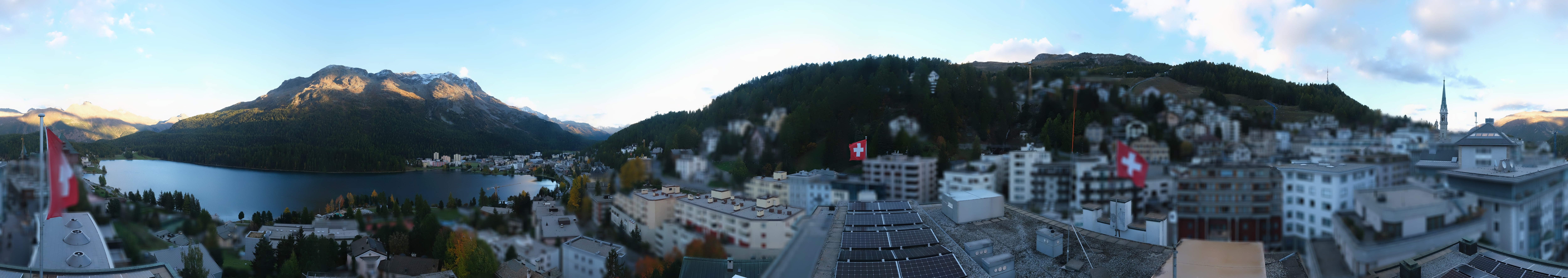Archiv Foto Webcam St. Moritz Dorf II Ausblick Hotel Schweizerhof Richtung St. Moritz Bad