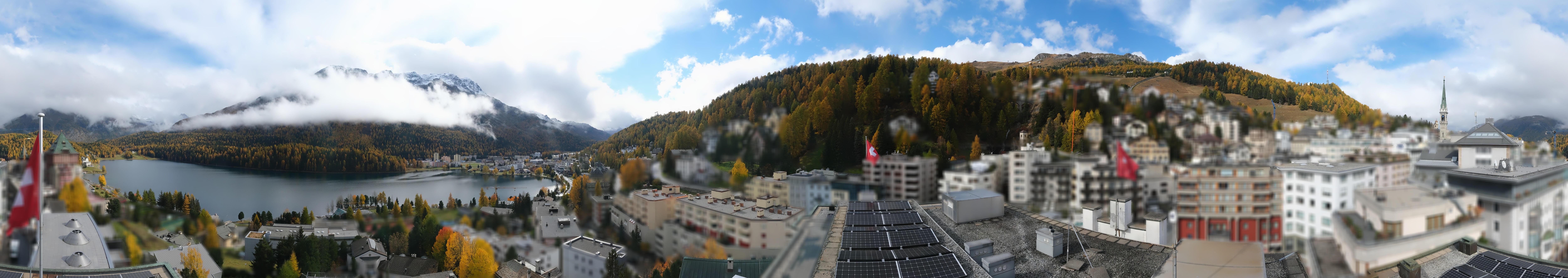 Archiv Foto Webcam St. Moritz Dorf II Ausblick Hotel Schweizerhof Richtung St. Moritz Bad
