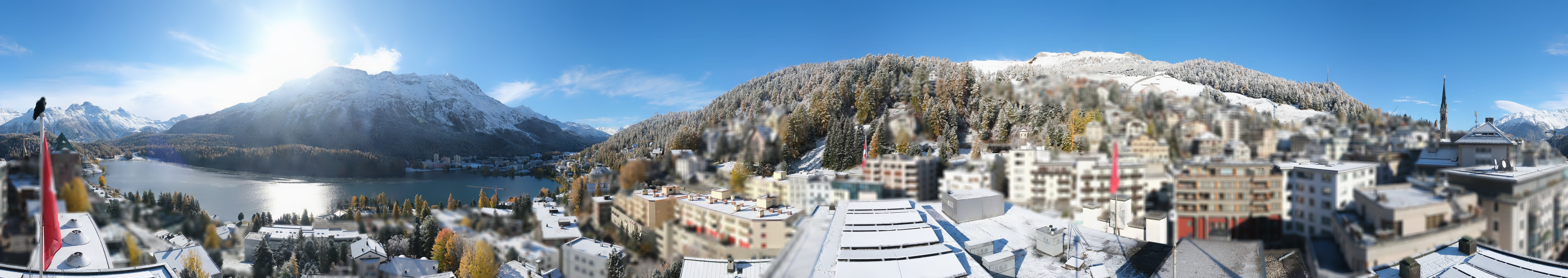 Archiv Foto Webcam St. Moritz Dorf II Ausblick Hotel Schweizerhof Richtung St. Moritz Bad
