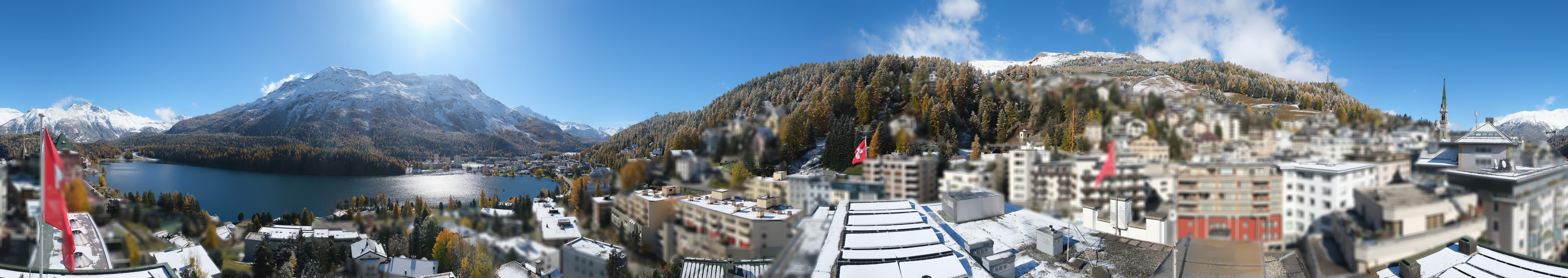 Archiv Foto Webcam St. Moritz Dorf II Ausblick Hotel Schweizerhof Richtung St. Moritz Bad