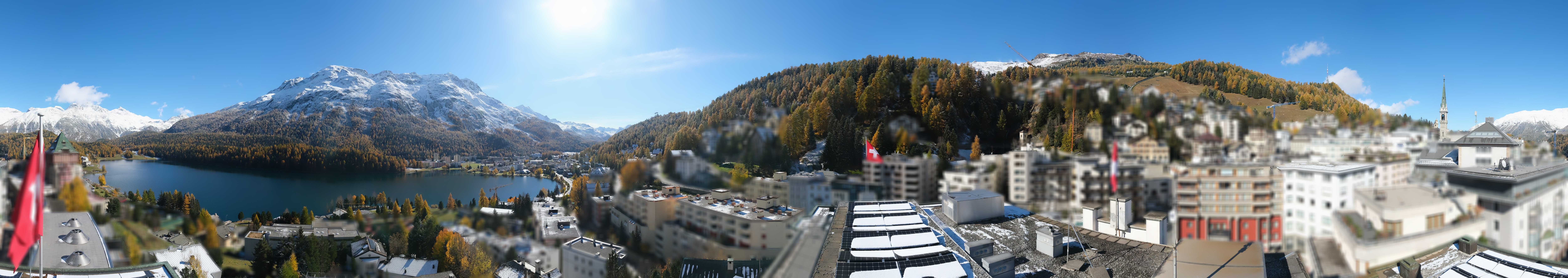 Archiv Foto Webcam St. Moritz Dorf II Ausblick Hotel Schweizerhof Richtung St. Moritz Bad