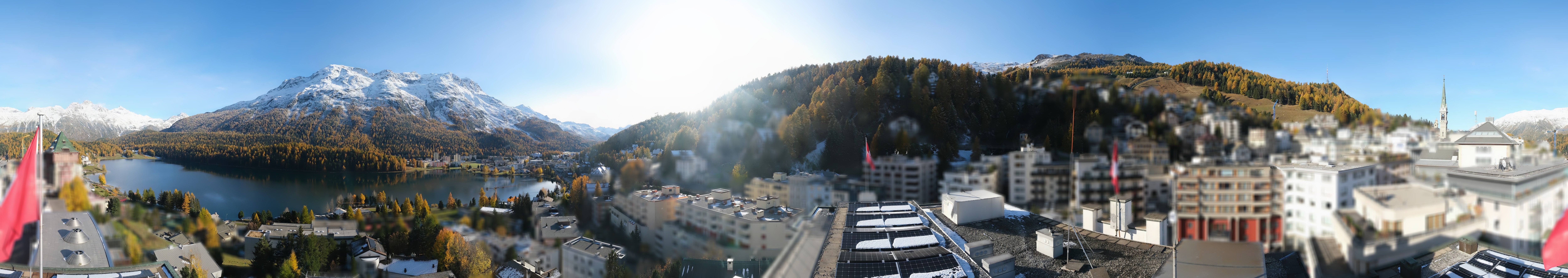 Archiv Foto Webcam St. Moritz Dorf II Ausblick Hotel Schweizerhof Richtung St. Moritz Bad