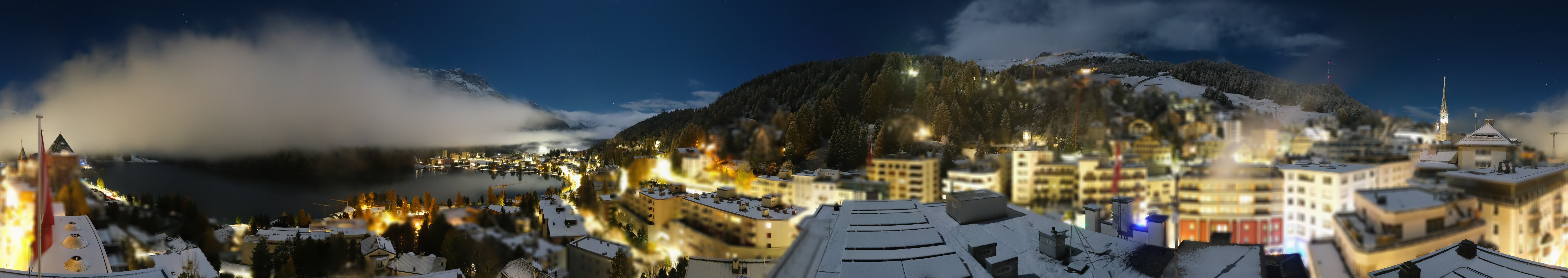 Archiv Foto Webcam St. Moritz Dorf II Ausblick Hotel Schweizerhof Richtung St. Moritz Bad