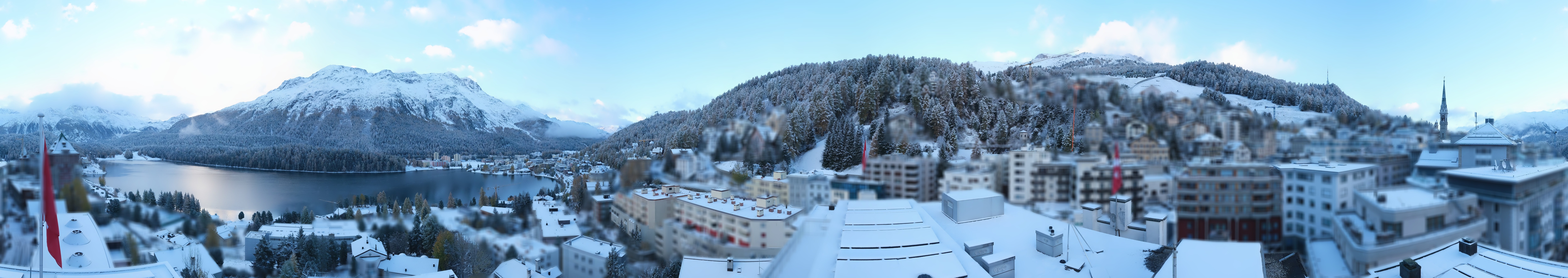 Archiv Foto Webcam St. Moritz Dorf II Ausblick Hotel Schweizerhof Richtung St. Moritz Bad