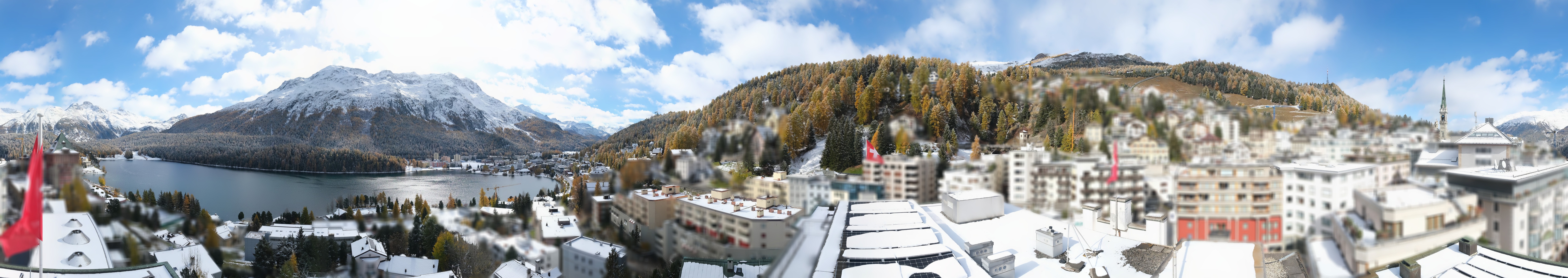 Archiv Foto Webcam St. Moritz Dorf II Ausblick Hotel Schweizerhof Richtung St. Moritz Bad