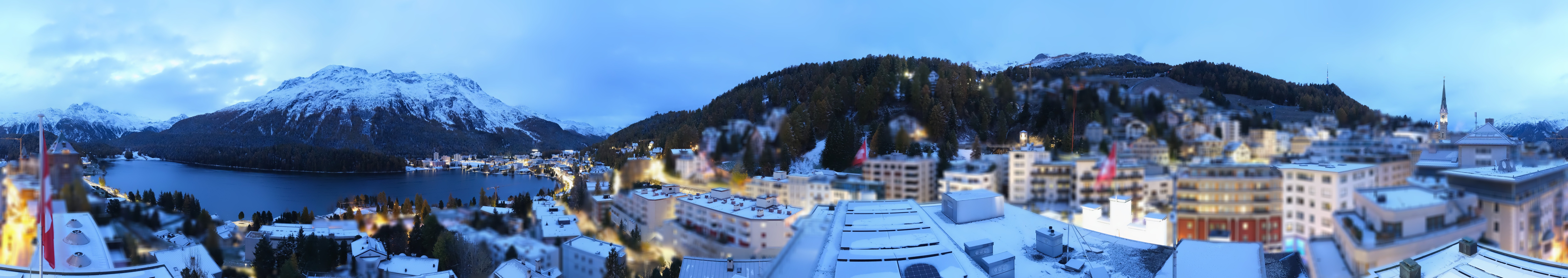 Archiv Foto Webcam St. Moritz Dorf II Ausblick Hotel Schweizerhof Richtung St. Moritz Bad