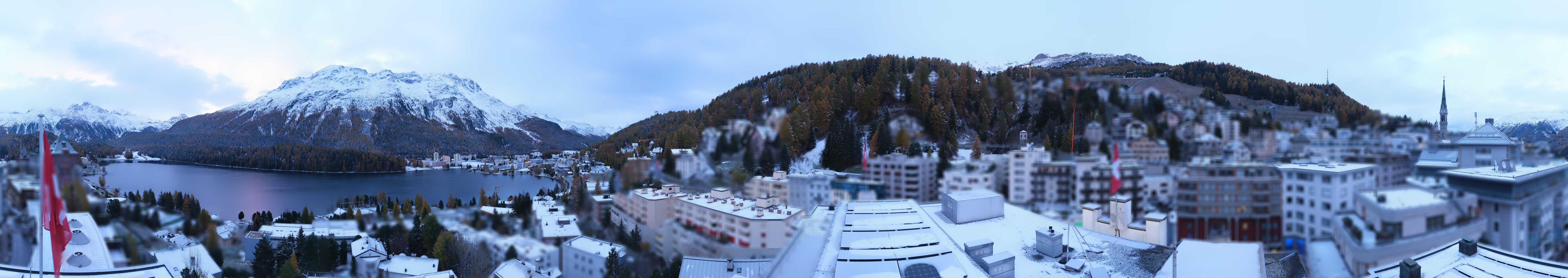 Archiv Foto Webcam St. Moritz Dorf II Ausblick Hotel Schweizerhof Richtung St. Moritz Bad