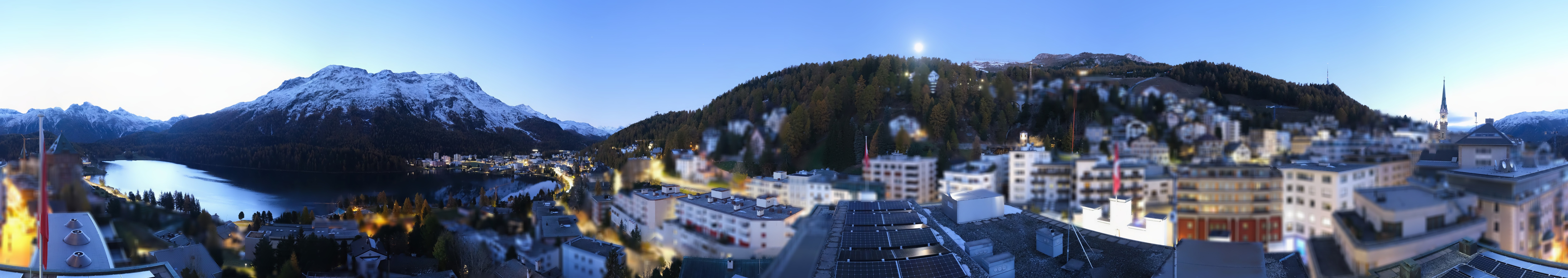 Archiv Foto Webcam St. Moritz Dorf II Ausblick Hotel Schweizerhof Richtung St. Moritz Bad