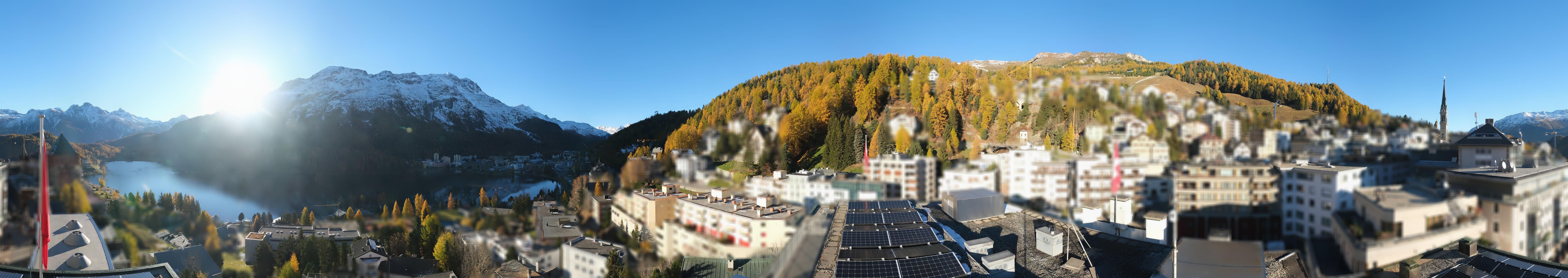 Archiv Foto Webcam St. Moritz Dorf II Ausblick Hotel Schweizerhof Richtung St. Moritz Bad