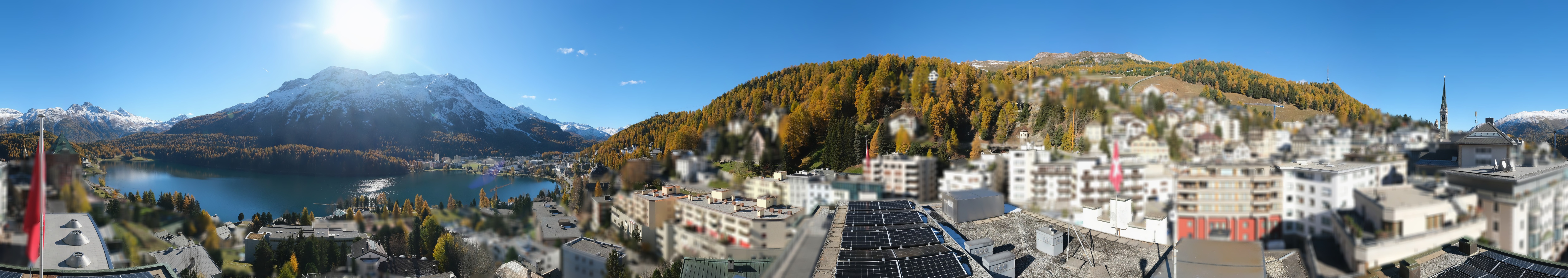 Archiv Foto Webcam St. Moritz Dorf II Ausblick Hotel Schweizerhof Richtung St. Moritz Bad