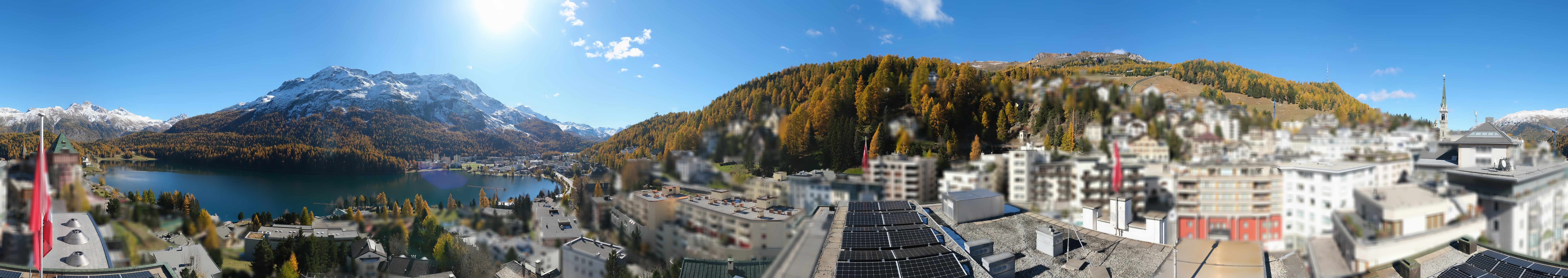 Archiv Foto Webcam St. Moritz Dorf II Ausblick Hotel Schweizerhof Richtung St. Moritz Bad