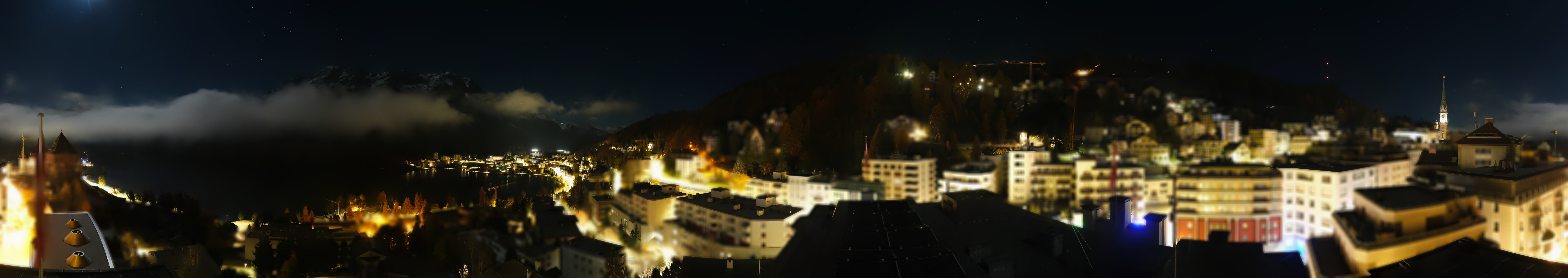 Archived image Webcam St. Moritz village II View from Hotel Schweizerhof towards St. Moritz Bad