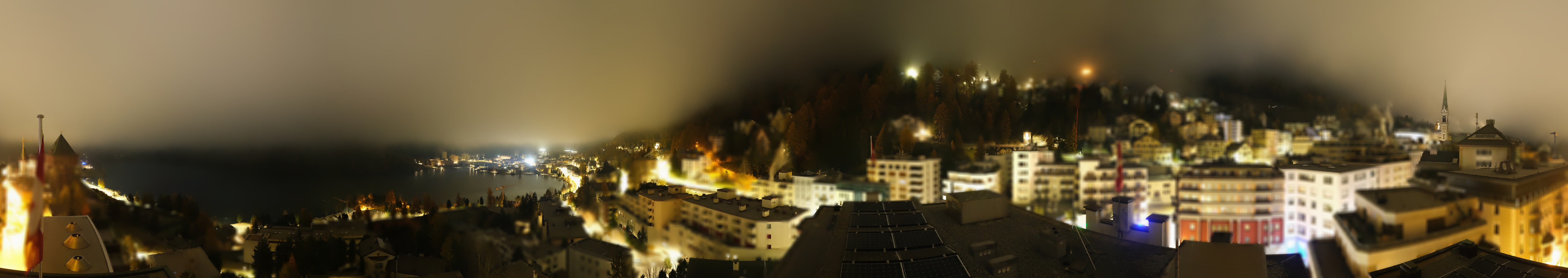 Archived image Webcam St. Moritz village II View from Hotel Schweizerhof towards St. Moritz Bad