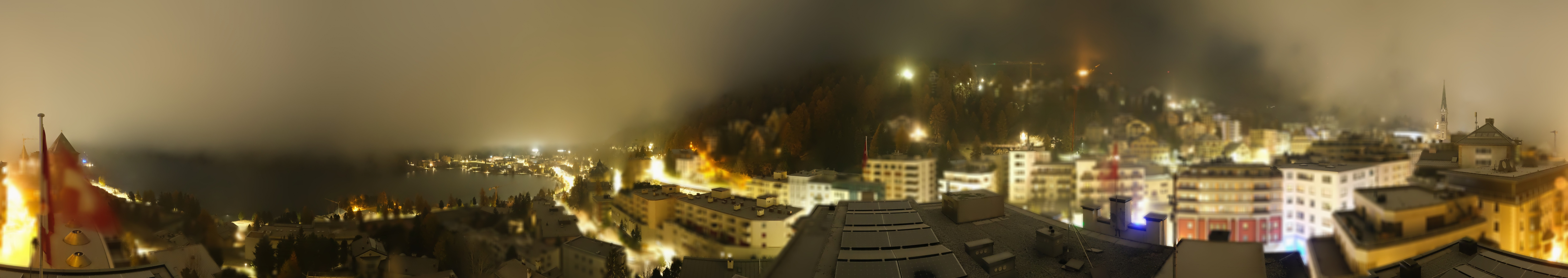 Archived image Webcam St. Moritz village II View from Hotel Schweizerhof towards St. Moritz Bad