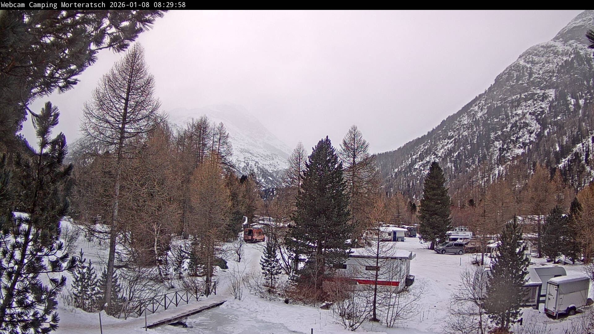 Archiv Foto Webcam Blick Campingplatz Morteratsch