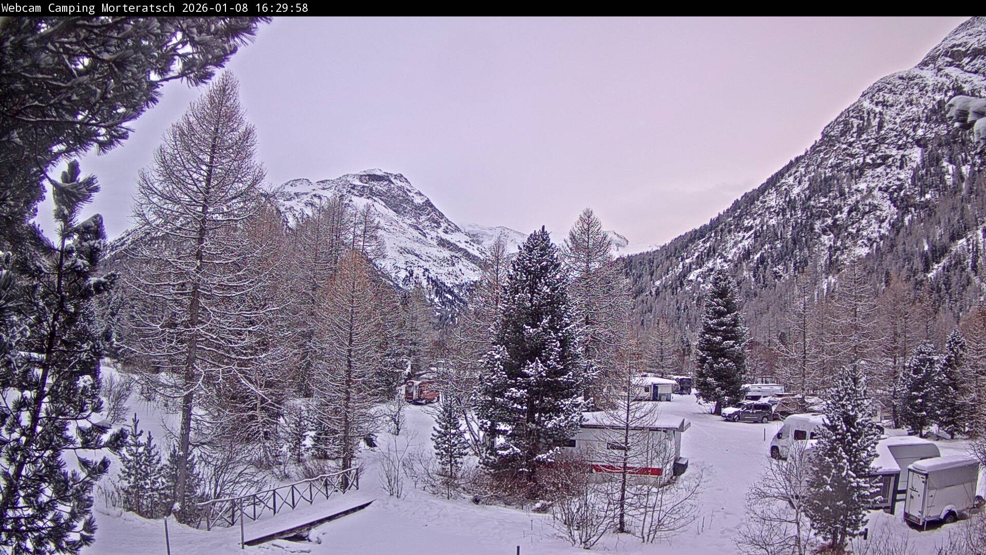 Archiv Foto Webcam Blick Campingplatz Morteratsch
