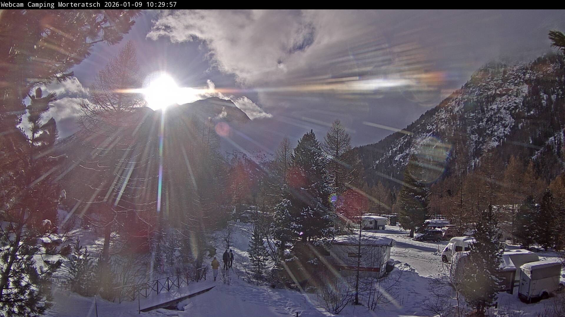Archiv Foto Webcam Blick Campingplatz Morteratsch
