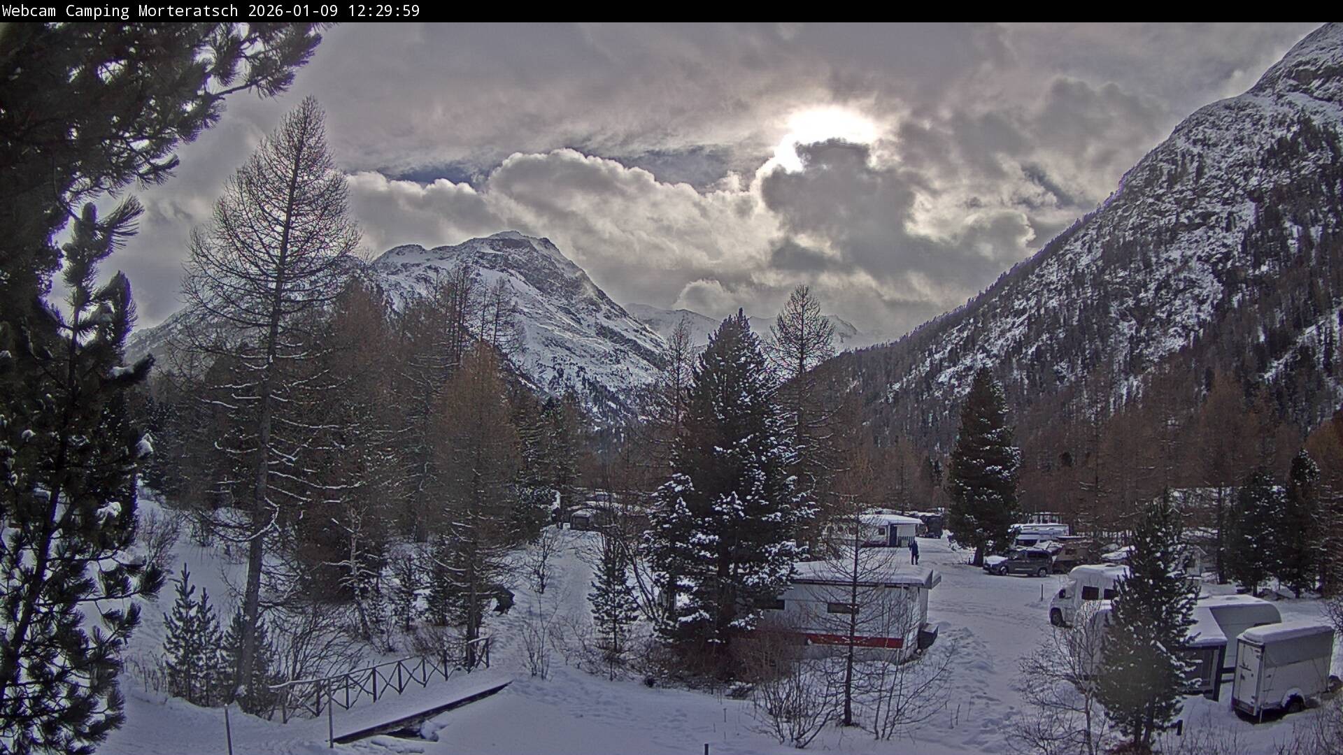 Archiv Foto Webcam Blick Campingplatz Morteratsch
