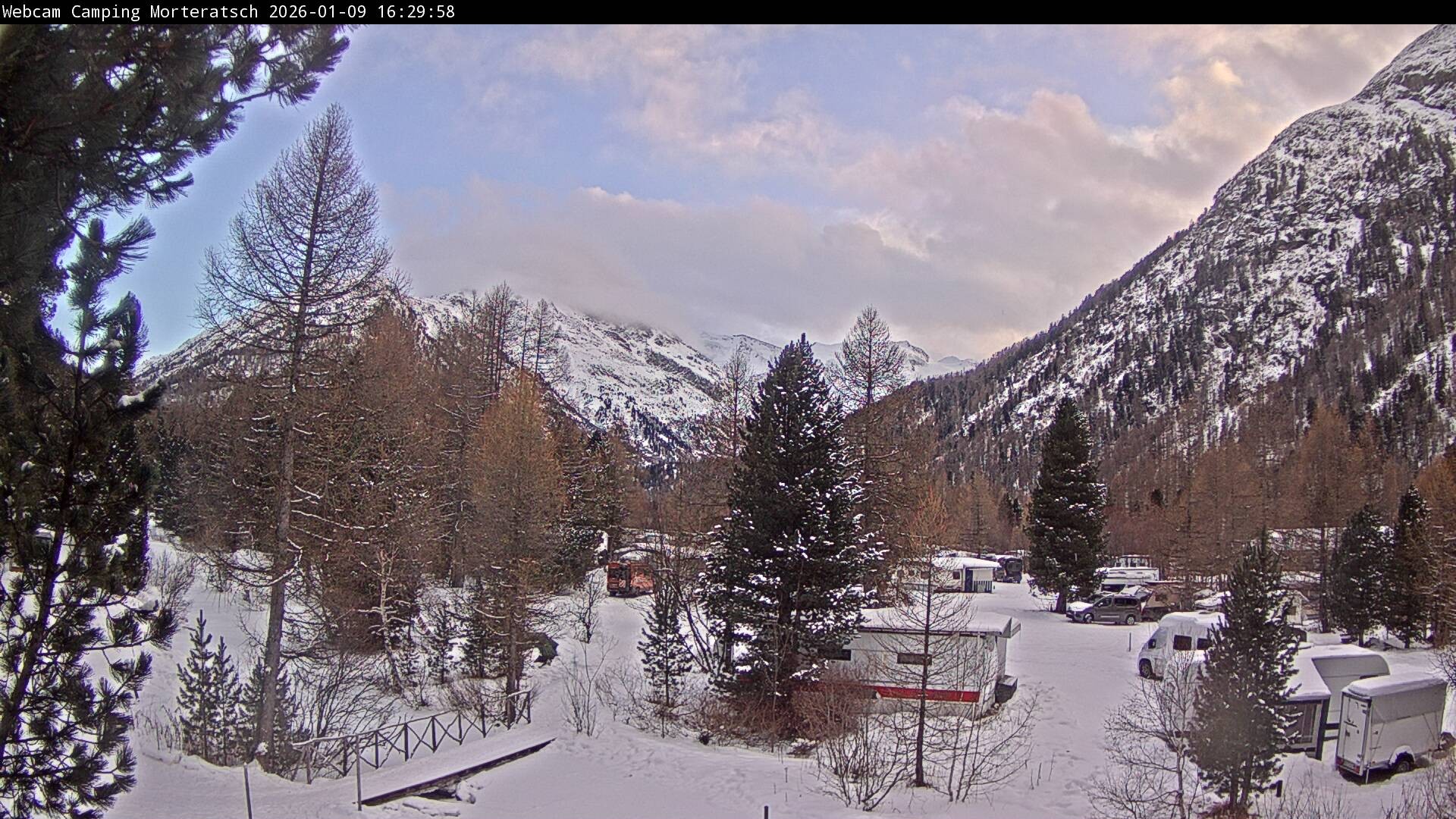 Archiv Foto Webcam Blick Campingplatz Morteratsch