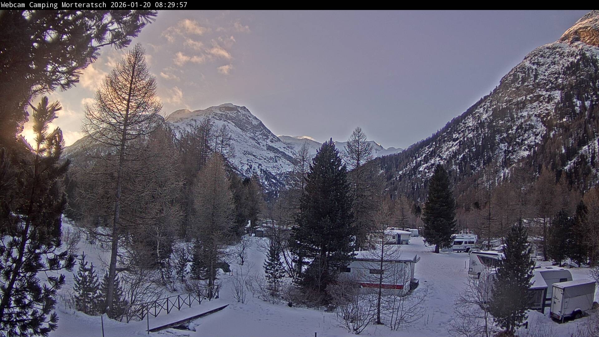 Archiv Foto Webcam Blick Campingplatz Morteratsch
