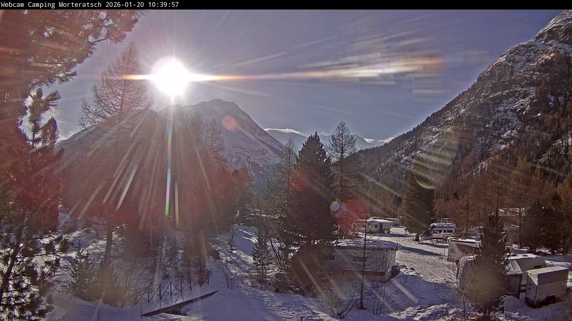Archiv Foto Webcam Blick Campingplatz Morteratsch