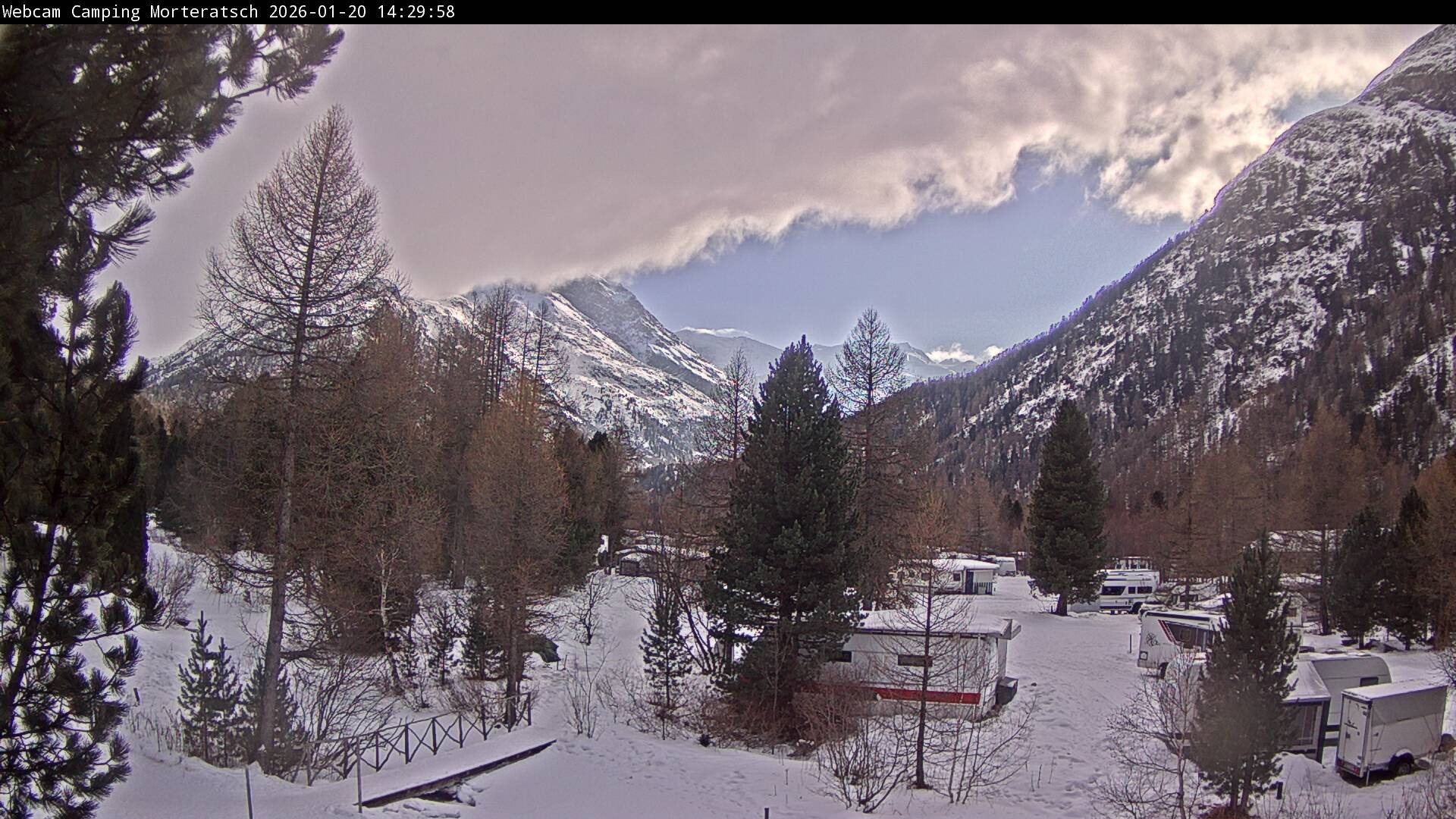 Archiv Foto Webcam Blick Campingplatz Morteratsch