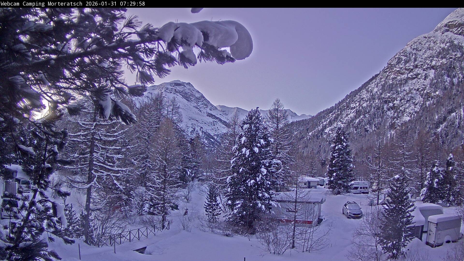 Archived image Webcam Morteratsch camping area, Engadin